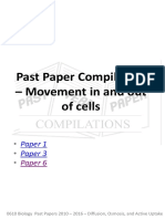 Past Paper Compilation - Movement in and Out of Cells