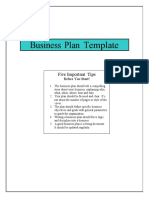 Business Plan Template: Five Important Tips
