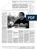 Entrevista A Luis Carlos Díaz en El Tiempo - Los Medios Públicos Han Hecho Un Blackout Del País Multicolor