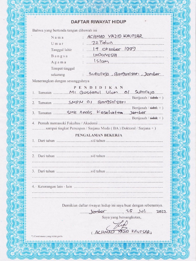 Surat Lamaran Kerja Kimia Farma | PDF