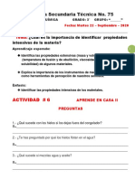 Actividad # 6 Aprende en Casa Martes 22 - Septiembre - 2020