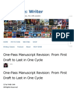 One-Pass Manuscript Revision - From First Draft To Last in One Cycle