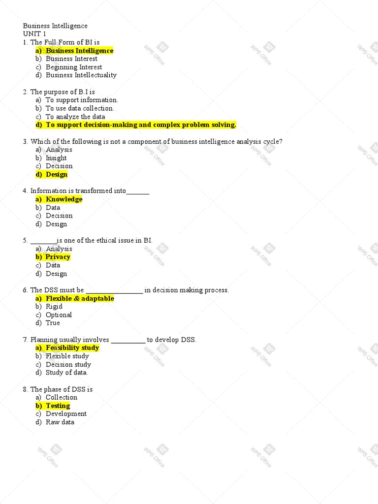 Business Intelligence Overview and Concepts | PDF | Business ...