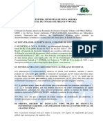 Edital de Tomada de Preços para Construção de Barracão e Estação de Tratamento