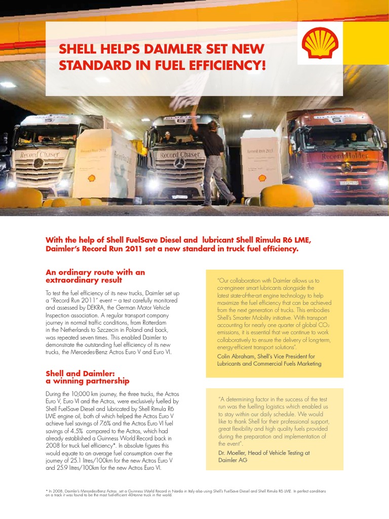 Daimler Testimonial 2011 PDF Fuel Efficiency Diesel Engine