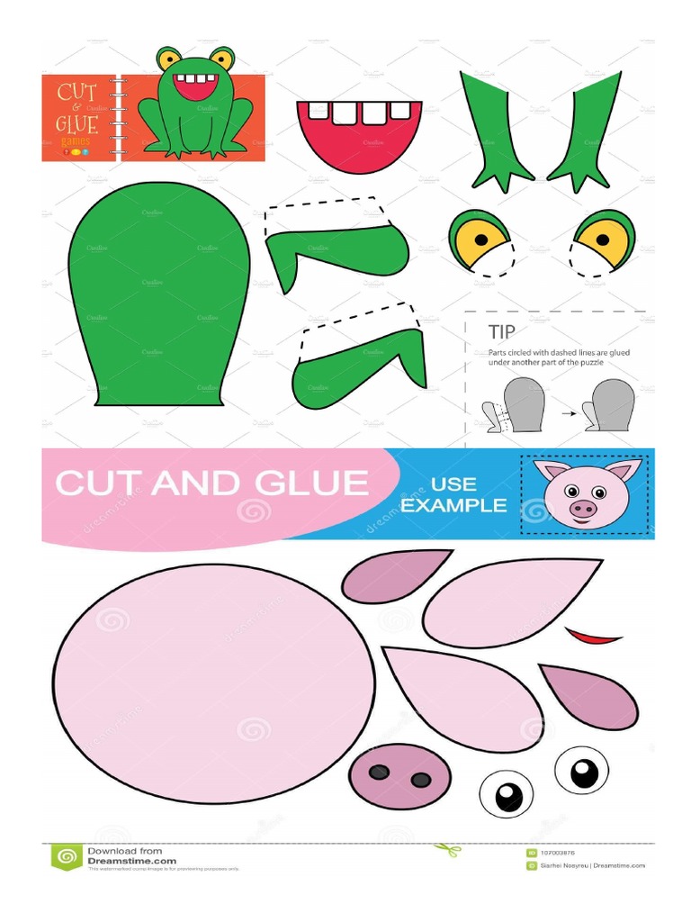 gambar CUT AND GLUE PDF