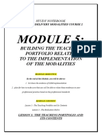 Building The Teaching Portfolio Related To The Implementation of The Modalities