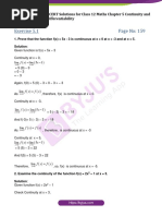 NCERT Solutions For Class 12 Maths Chapter 5 Continuity and Differentiability Exercise 5.1