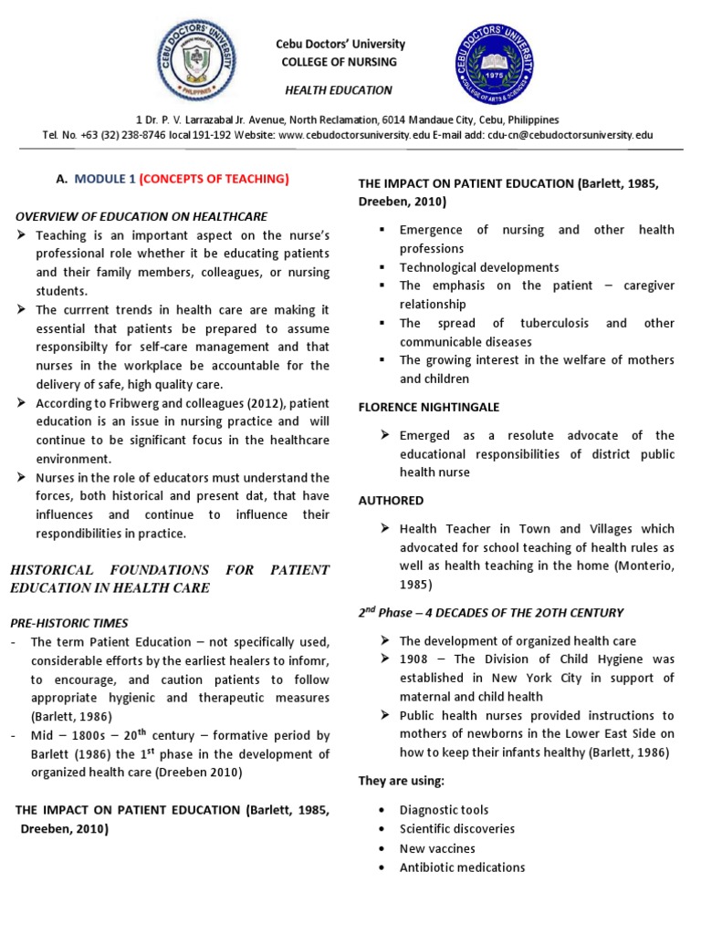 NCM 102 Notes (Physical Health) | PDF | Id | Learning