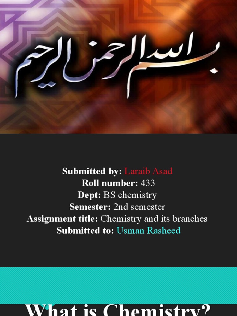 Overview of Chemistry Branches | PDF | Chemistry | Chemical Substances