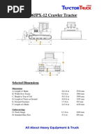 Komatsu D65PX-12 Crawler Tractor: Selected Dimensions