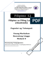 FILIPINO 12 - Q1 - Mod8 - Akademik