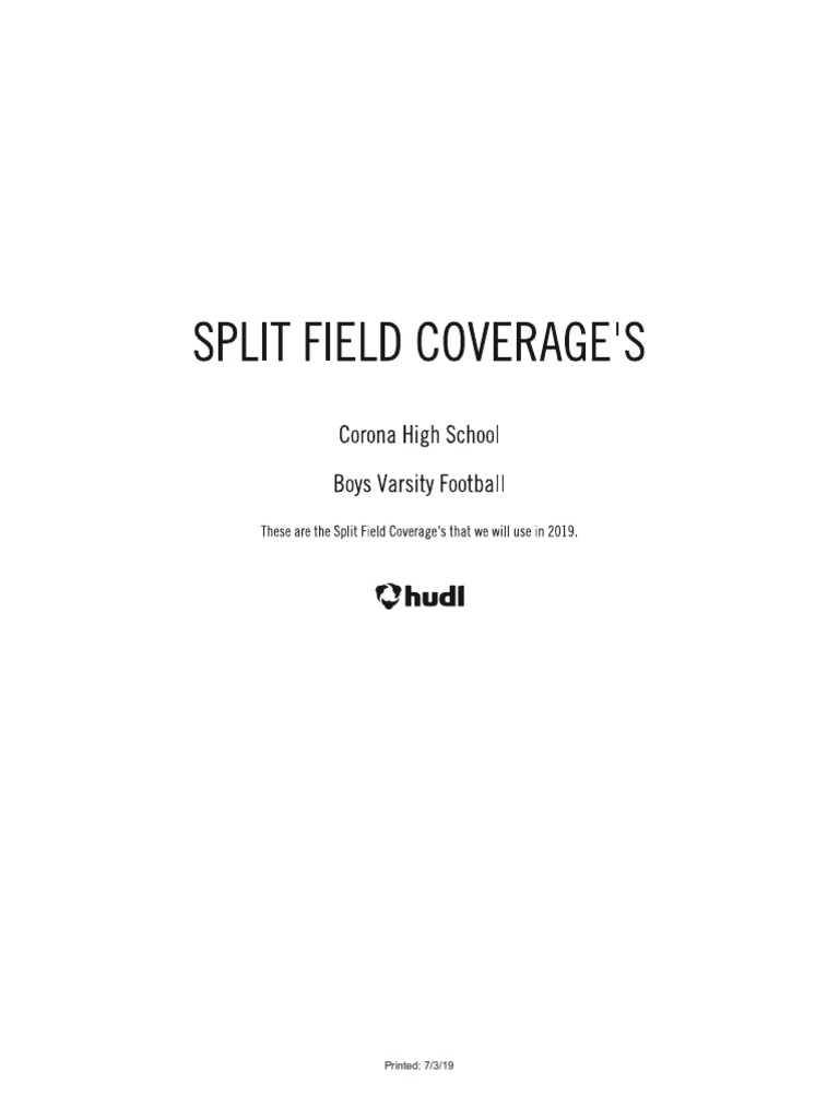 Split Field Coverage Install Guide | PDF