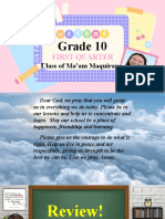 1st Quarter - Generating Patterns & Arithmetic Sequence