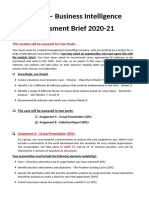 LD9707 - Business Intelligence Assessment Brief 2020-21: This Module Will Be Assessed by Case Study