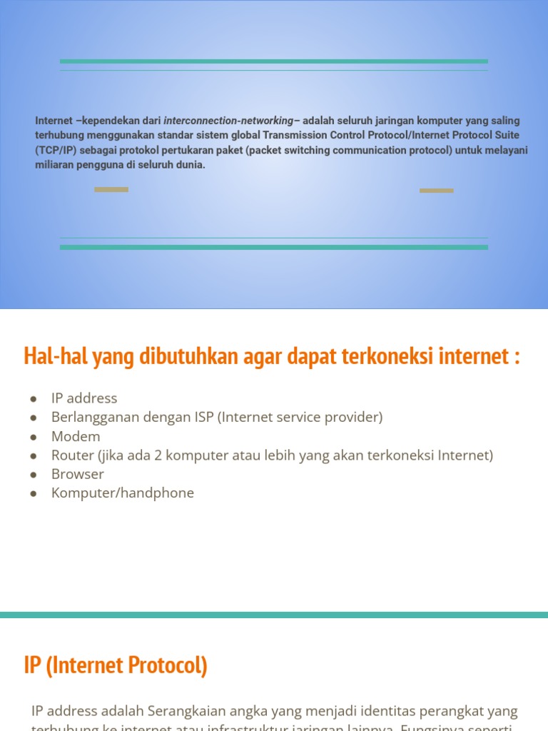 Internet Dan Cara Kerjanya | PDF