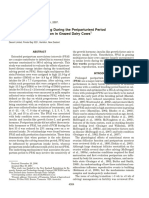 Effects of Pasture Feeding During The Periparturient Period On Postpartum Anovulation in Grazed Dairy Cows