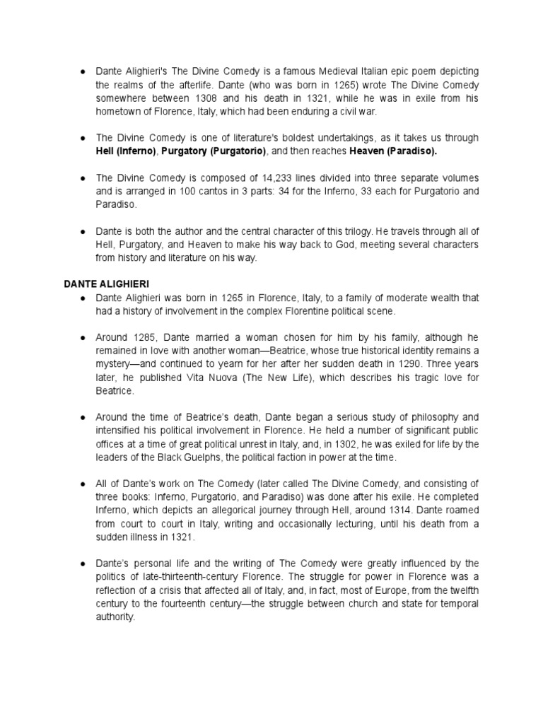 DANTE DIVINE COMEDY CHARACTER ANALYSIS visual data 2