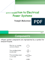 Introduction to Electrical Power Systems Components in Per Unit