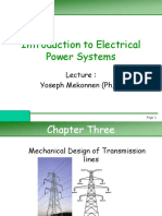 Introduction To Electrical Power Systems: Yoseph Mekonnen (PH.D)