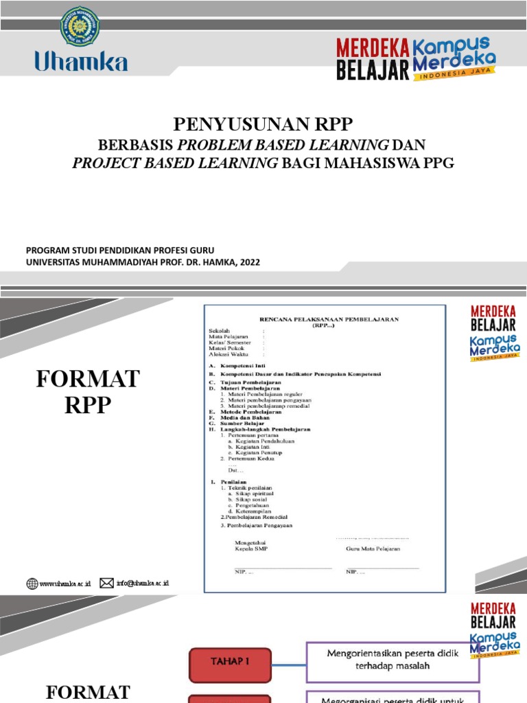 RPP PBL dan PjBL untuk Mahasiswa PPG | PDF