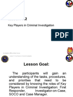 Lesson 7.2: Key Players in Criminal Investigation