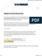 Errores de Precisión en Excel - Excel Total