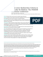 Acute Liver Dysfunction Criteria in Critically Ill Children - The PODIUM Consensus Conference