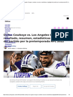 Dallas Cowboys vs. Los Angeles Chargers, resultado, resumen, estadísticas y highlights del partido por la pretemporada NFL 2022 _
