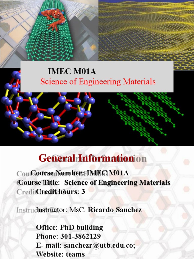 Imec M01A Science of Engineering Materials PDF Materials Science
