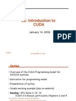 L2: Introduction To Cuda: January 14, 2009