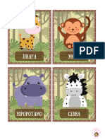 Tarjetas Animales de La Selva