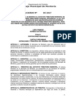 Monteria-Acuerdo Estatuto de Rentas 078-2017