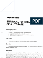 Empirical Formula of A Hydrate' Determining The Empirical Formula of A Hydrate Laboratory Lesson Plan