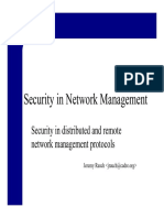 Security in Distributed and Remote Network Management Protocols