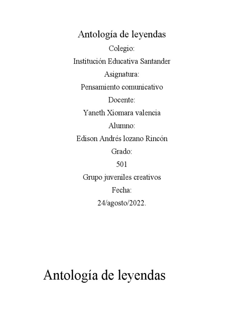 Antologia de Leyendas | PDF