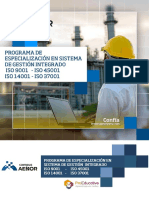 AENOR - Brochure Programa de Especialización en Sistema de Gestión Integrado - 2022