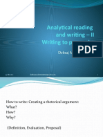 Analytical Reading and Writing - II