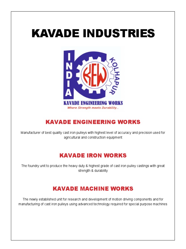 Kavade Industries Company Profile | PDF | Belt (Mechanical) | Economies