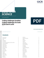 Computer Science: Coding Challenges Booklet: Coding Challenges For Both GCSE and A Level