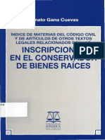 Gana, Renato - Indice de materias del Código Civil