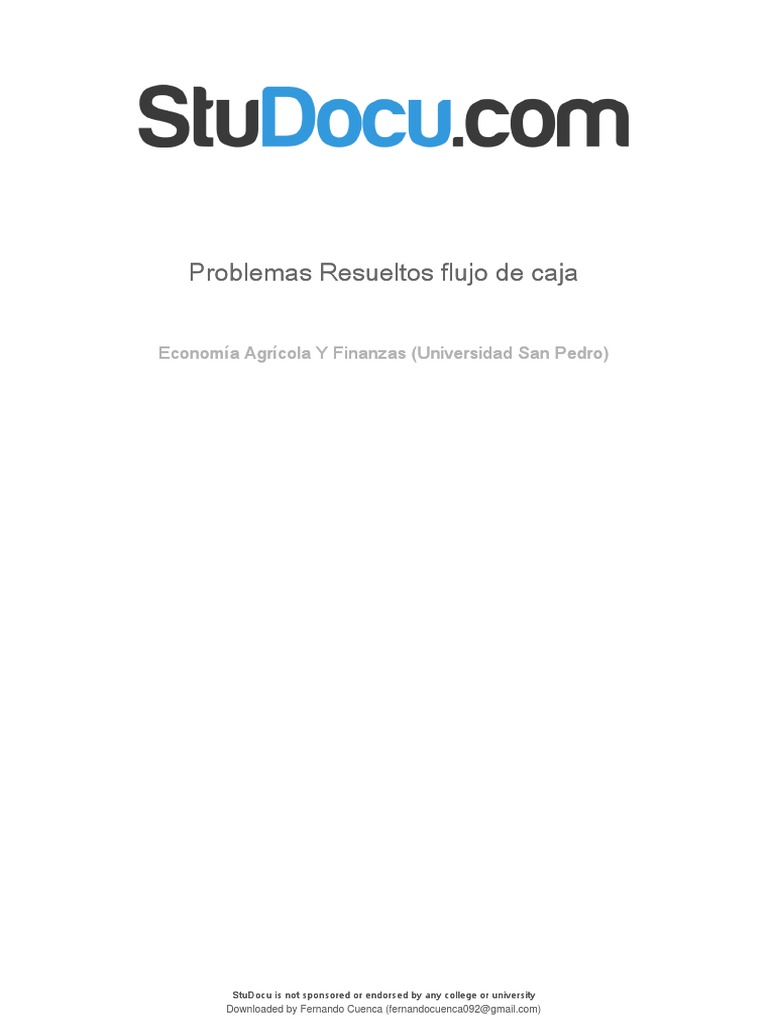 Ejercicios Resueltos de Flujo de Caja | PDF | Flujo de efectivo ...