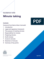 The Practice of Minuting Meetings Guidance Note 2nd Edition