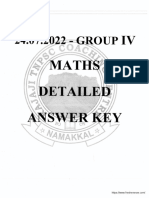 TNPSC Group 4 Maths Unofficial Exam Key