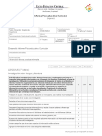 Informe Psicoeducativo Curricular - 8° Básico A - 2021