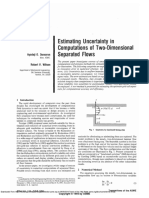 Estimating Uncertainty in Computations of 2d Separeted Flows