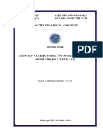 Luận văn Thạc sĩ Hóa vô cơ - Tổng hợp vật liệu α-MnO2 ứng dụng làm điện cực anode cho pin Lithium-ion - 1421622