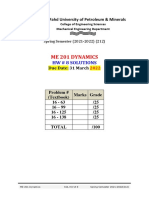 Me 201 Dynamics: HW # 8 Solutions