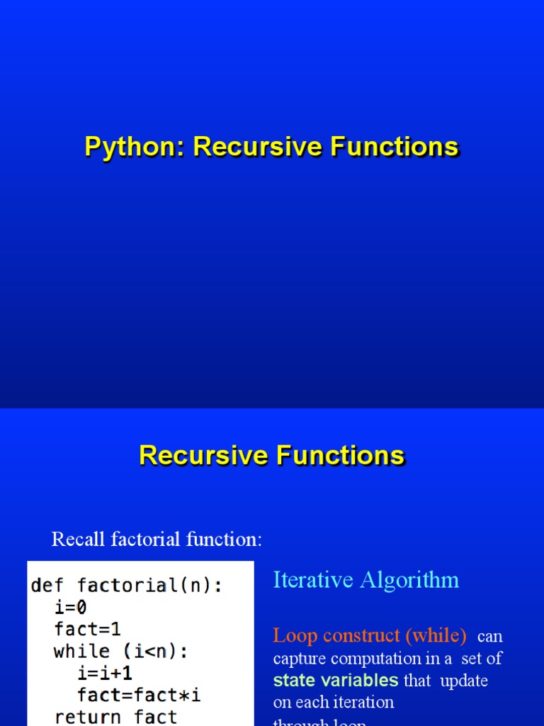 Python Recursion | PDF | Recursion | Algorithms