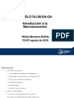 Modelo Is-Lm-Da-Oa Introducción A La Macroeconomía: Waldo Mendoza Bellido PUCP, Agosto de 2019